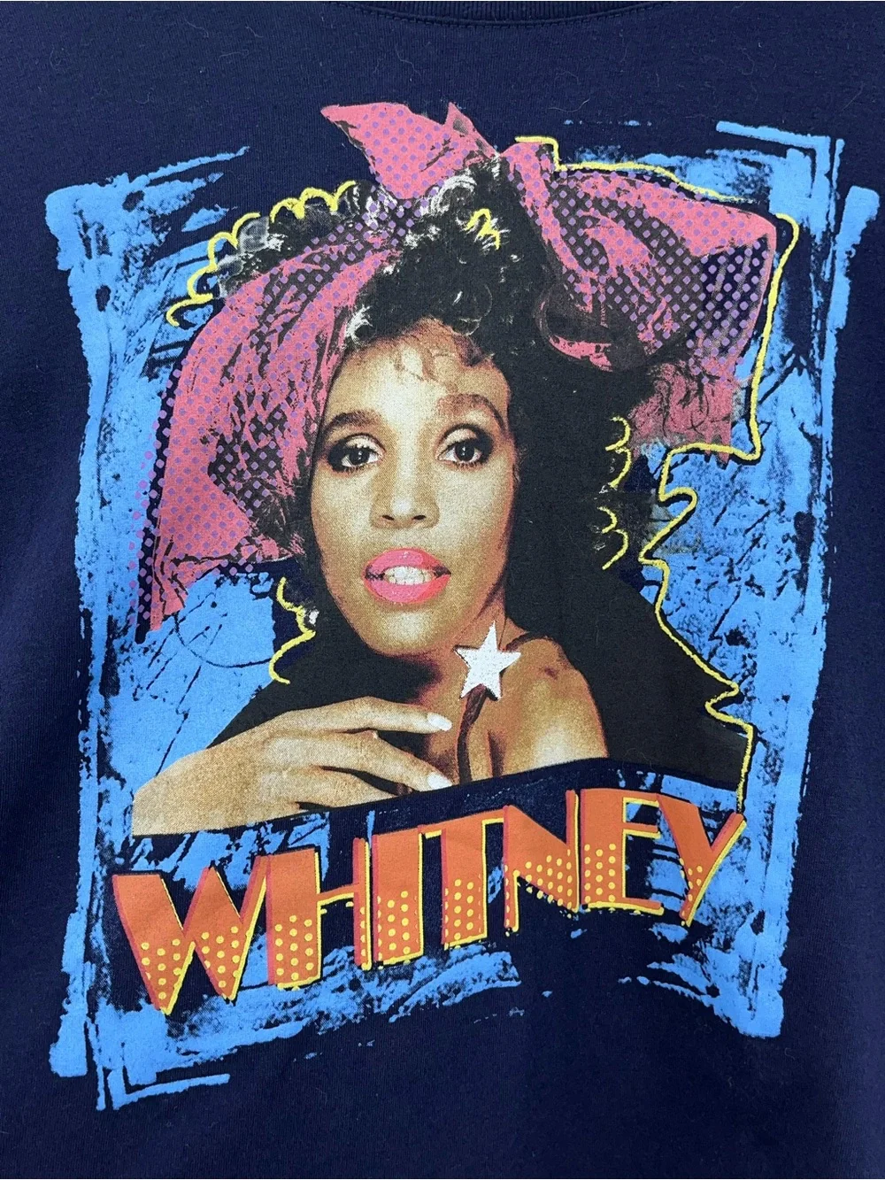GAP teen Whitney Houston Tshirt tee 0744 long sleeve navy blue graphic girl kids